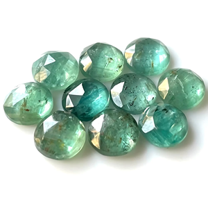 Pierre précieuse kyanite verte naturelle, pierre kyanite ronde facettée, pierre précieuse non montée pour la création de bijoux - Product Image 2