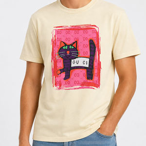 เสื้อยืดผู้ชายแบรนด์หรูรุ่นใหม่ล่าสุด พิมพ์ลายโลโก้ด้านหน้า คอกลม เป็นมิตรต่อสิ่งแวดล้อม ป้องกันการเป็นขุย แห้งเร็ว ระบายอากาศได้ดี - Product Image 5
