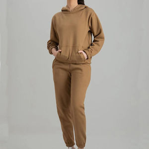 Conjunto Deportivo Informal de Dos Piezas con Capucha para Mujer, Corte Regular, 100% Algodón, Felpa, para Entrenamiento y Jogging, Hecho en Pakistán, 2026 - Product Image 1