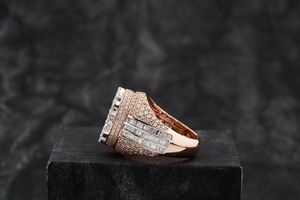 Anillo Unisex de Moissanita VVS en Plata de Ley 925 Chapado en Oro Rosa, Estilo Hip Hop, Ideal para Regalo de Boda o Compromiso, Gran Venta - Product Image 2