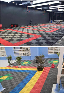 Baldosas de suelo de enclavamiento de plástico para garaje de alta calidad, rejilla de lavado de coches, baldosas de suelo de plástico Pvc para garaje - Product Image 3