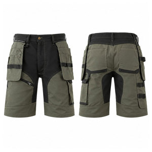 Pantalones Cortos de Trabajo de Seguridad Fluorescentes Impermeables para Hombre con Cinta Reflectante, Ropa de Trabajo de Alta Visibilidad - Product Image 1