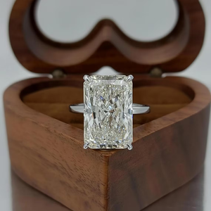 radiant Cut 5 CT Diamond Engagement Ring Platinum Classic Style Women's GIA Certified Natural Diamond Jewelry - Product Image 1