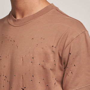 Nouveau design T-shirt personnalisé 100% coton uni décontracté pour homme, T-shirts délavés à l'acide, prix abordable, qualité supérieure, T-shirt homme effet vieilli - Product Image 5