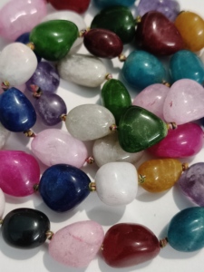 Handmade Colorful stone Bead <b>Necklace</b> Fashion Statement Jewelry for Women Boho Ethnic <b>Long</b> <b>Necklace</b> - Product Image 5