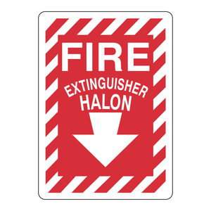 Señal de Extintor de Incendios Brady Halon, Tablero de Seguridad Duradero para Montar en la Pared, para Laboratorios e Instalaciones Industriales - Product Image 3