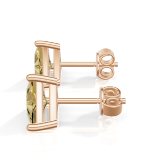 Boucles d'oreilles clous en argent sterling plaqué or rose avec citrine taille triligne, bijoux classiques pour femme Heerani Jewels Water - Product Image 5