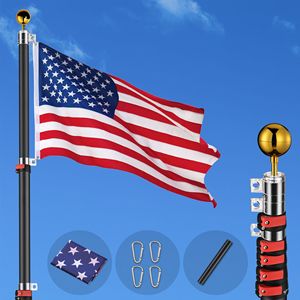 Mât de drapeau télescopique extérieur 30ft en noir 22FLP005-30-F1-06.V2 Version améliorée - Product Image 6