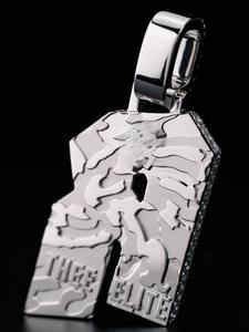 Colgante de Letra Personalizada Iced Out de Plata 925 con Moissanita VVS, Estilo Hip Hop, para Hombre - Product Image 6