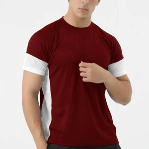 T-shirt personnalisé imprimé 100 % polyester 220 g/m² coupe ajustée pour la course à pied, t-shirt long avec empiècements, grammage lourd, personnalisable - Product Image 2