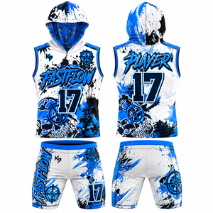 Tenue d'entraînement personnalisée 7v7 à capuche pour équipe de flag football – Ensemble de maillots de compression sublimés 7V7 – Uniforme de football 7v7 - Product Image 1