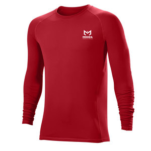 Chemises de compression pour hommes pour la musculation - Respirantes, séchage rapide, manches longues, col rond, coupe régulière, haute qualité, spandex/polyester - Product Image 1