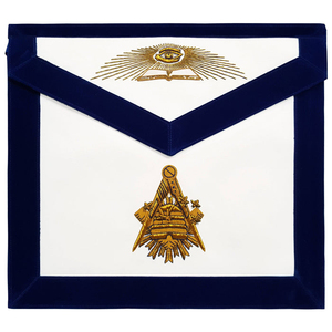 Delantal Masónico de la Logia Azul - Delantal Masónico de la Logia Azul con bordado a mano y detalles de artesanía elegantes - Product Image 6