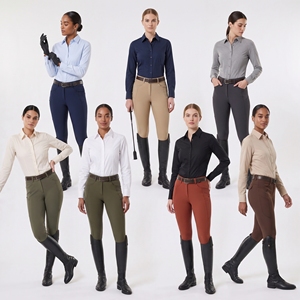 Leggings d'équitation pour femmes, extensibles dans 4 directions, à compression, avec assise intégrale, taille haute, couleur personnalisable, modèle standard - Product Image 5