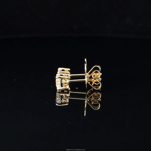 18K Gold Lab Grown Diamond <b>Stud</b> <b>Earrings</b> 1 Carat VVS1 Clarity Round Brilliant Cut Solitaire Certified <b>Earring</b> <b>Studs</b> - Product Image 3