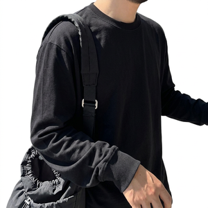 Camiseta de Punto de Manga Larga para Hombre, Cuello Redondo, Corte Regular Informal - Product Image 3