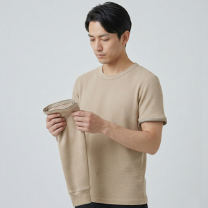 เสื้อยืดวาฟเฟิลแขนถอดได้ OEM สำหรับผู้ชาย คอกลม เสื้อยืดวาฟเฟิลฤดูร้อน เสื้อยืดวาฟเฟิลแขนถอดได้สำหรับผู้ชาย - Product Image 1