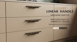 Poignée de meuble en métal aspect marbre, poignée de tiroir extrudée, décorative, coulissante, sur mesure, quincaillerie de cuisine moderne - Product Image 6