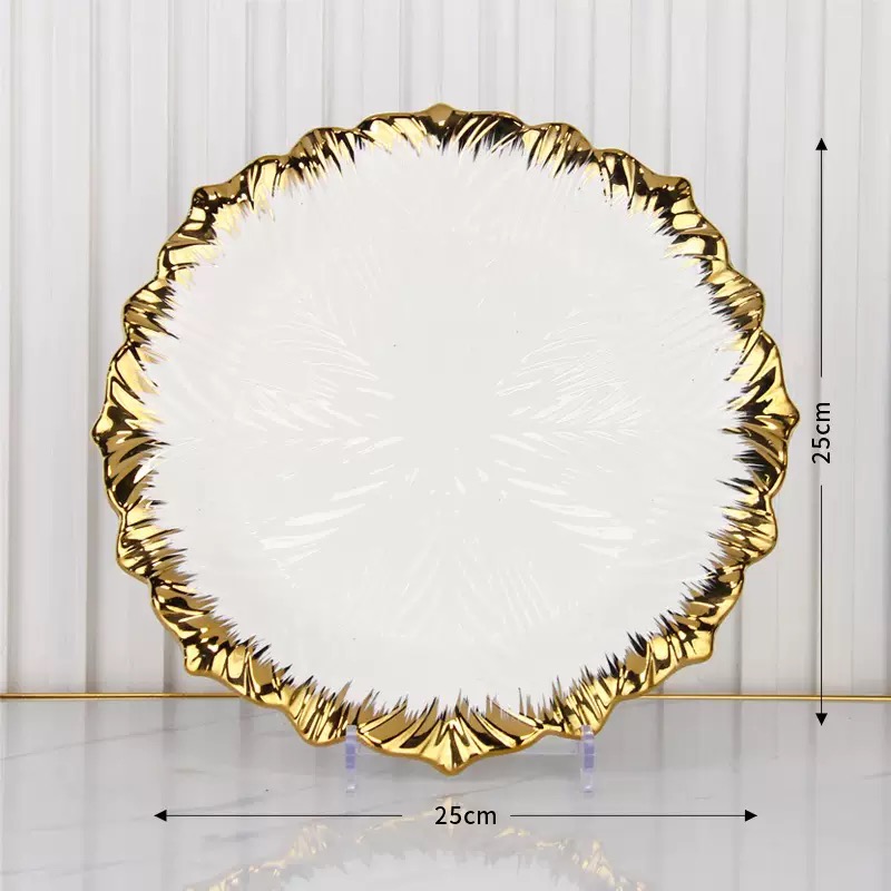 10 inches white round plate