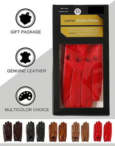 Gants en velours noir chaud de haute qualité pour femme, compatibles avec les écrans tactiles, pour la conduite hivernale, en cuir - Product Image 4