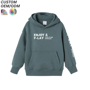 Sweat-shirt à capuche zippé imprimé 100 % coton pour bébé, molletonné, décontracté - Product Image 5