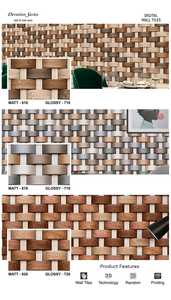 Baldosas Digitales de Efecto Elevación 300x450mm, Diseño Ladrillo Piedra 3D, Cerámica Mate para Interiores de Villas y Centros Comerciales - Product Image 3