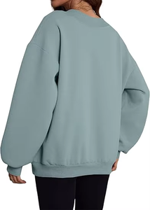 High Quality Knitted Polyester/Cotton <b>Blend</b> Solid Eco-Friendly Regular Fit Acid Wash Embroidered Heavyweight Sweatshirt - Product Image 5