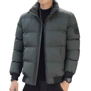 High Quality Custom Puffer Down <b>Jacket</b> for Men Promotional Fashion Shiny Winter Coat With Hooded Streetwear Styles - Product Image 4