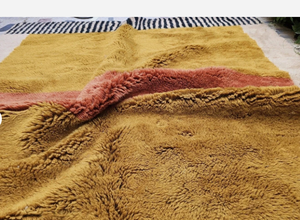 Alfombra de área marroquí de lana multicolor anudada a mano, ecológica, antideslizante, apta para mascotas, con patrón geométrico y pelo medio, para sala de estar o oración - Product Image 6