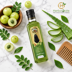 Tratamiento Capilar Diario para el Cuidado del Cuero Cabelludo, Producto OEM, Aceite Capilar de AMLA y Aloe Vera, Fórmula Nutritiva a Base de Hierbas, Ligero - Product Image 6