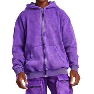 Ensemble de survêtement vintage délavé pour homme, streetwear, sweat à capuche et pantalon cargo, tenue décontractée pour le jogging, survêtements OEM - Product Image 4