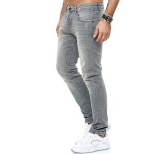 Jeans en denim extensible en coton pour homme, coupe slim personnalisée, pantalon droit décontracté, confortable pour tous les jours - Product Image 4