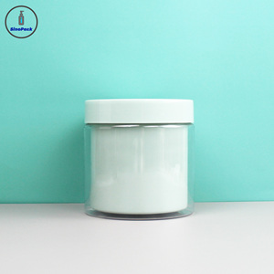 Tùy chỉnh 500ml hai lớp Pet nhựa mỹ phẩm <span class=keywords><strong>container</strong></span> rỗng mặt cơ thể bơ lọ có nắp đậy Sữa rửa mặt Lotion Vòng - Product Image 1