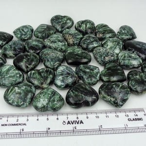 Cœur de Séraphinite Naturelle en Cristal Vert, Pierre de Guérison pour Reiki, Méditation, Cadeau, Décoration Énergétique, Vente en Gros - Product Image 4