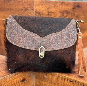 กระเป๋าสะพายคาดลำตัวหนังวัวสไตล์ตะวันตกสินค้าออกใหม่กระเป๋าถือแบบลำลองมีสไตล์สำหรับผู้หญิงกระเป๋าถือหนังแท้มีสาย - Product Image 3