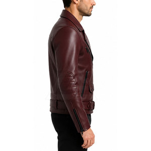 Stylish Leather <b>Biker</b> <b>Jacket</b> Featuring Classic Motorcycle Inspired Design Comfortable Fit And Premium For Daily Wear - Product Image 6