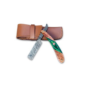Traditional <b>Shaving</b> Tool Handmade Metal Construction Sharp Durable Edge Comfortable Grip For Beard Damascus Steel Razor Premium - Product Image 1