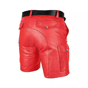 Street Style Casual Mens Leather <b>Shorts</b> with Mid Waist <b>Lightweight</b> & Eco-Friendly Design Bold Fashion Statement - Product Image 4