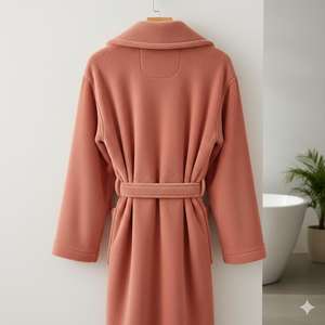 Bata de Baño de Felpa Coral para Mujer, Alta Absorbencia, Comodidad para Todas las Estaciones, Alta Calidad - Product Image 5