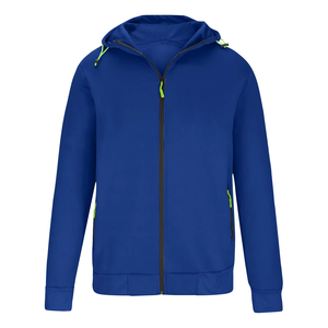Men's Hooded Zip-Up Sweatshirt Solid Color Regular Fit Casual Style Breathable French Terry Fabric Autumn Wear - Product Image 4