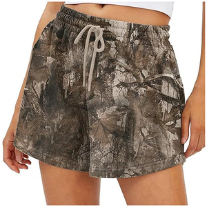 กางเกงขาสั้นออกกำลังกายลายพรางพรีเมียมสำหรับผู้ชาย โลโก้สั่งทำพิเศษ ผ้าคอตตอนเนื้อหนา สำหรับวิ่งและฟิตเนส มีเชือกผูก - Product Image 4