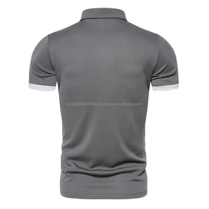 Polo de manga corta para hombre, estilo casual, color sólido, temporada 2023, para comercio exterior. - Product Image 2