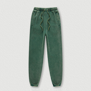 Pantalones de Hombre de Color Sólido a Bajo Precio, Pantalones Casuales Cómodos de Alta Calidad con Lavado Ácido, 100% Algodón, Ecológicos - Product Image 4