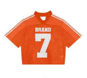 IOTA SPORTS T-shirt personnalisé vintage streetwear en maille surdimensionné coupe carrée, crop top, maillot de football pour homme - Product Image 4