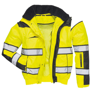 Veste de sécurité réfléchissante pour hommes, classe 2 ANSI, personnalisable avec logo, haute visibilité, maintien au chaud, fermeture sécurisée et pratique - Product Image 6