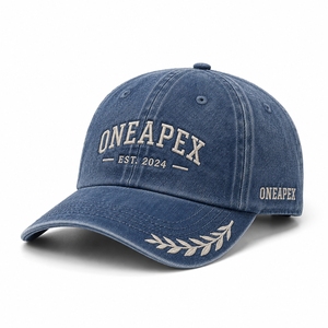 Casquette de baseball personnalisée One Apex Trucker, logo brodé, coton lavé, réglable, unisexe, streetwear - Product Image 2