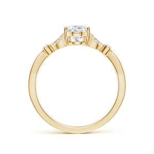 Anillo de Compromiso con Halo de Diamantes Cultivados en Laboratorio Certificados por IGI, Corte Pera, Oro de 10K, 14K, 18K, Plata 925, 935 - Product Image 3