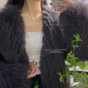 Collar de Perlas Blancas Doradas Naturales de 9-11 mm, Casi Perfectas, Cadena Explosiva para Suéter con Ligeras Imperfecciones para Piel de Bebé - Product Image 4