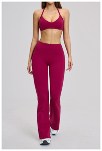 Custom Yoga <b>Clothing</b> Set Polyester/Cotton Breathable Quick Dry Sports Bra Leggings OEM ODM Private Label Wholesale Manufacturer - Product Image 4
