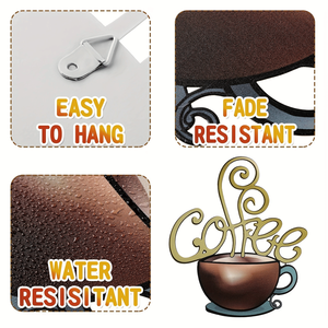 CIFbuy Modern Style Metal Coffee Cup Wall <b>Decor</b> <b>Retro</b> Kitchen Coffee Bar Home Decorations Framed Art Pick Service Available - Product Image 4